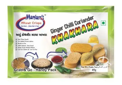 025 Ginger Chilli Coriander khakhra (Pack of 8)