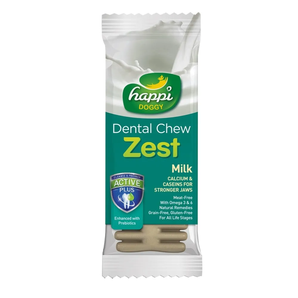 10 FOR $12: Happi Skippi (Doggy) Zest Milk 4 Inch Dental Dog Chew 25g