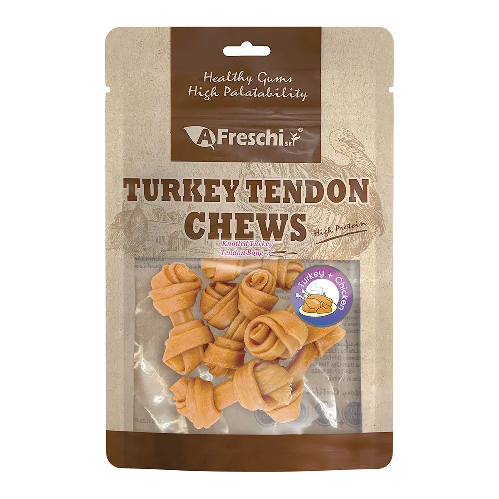 Afreschi Dog Knotted Turkey Tendon Bone 130g