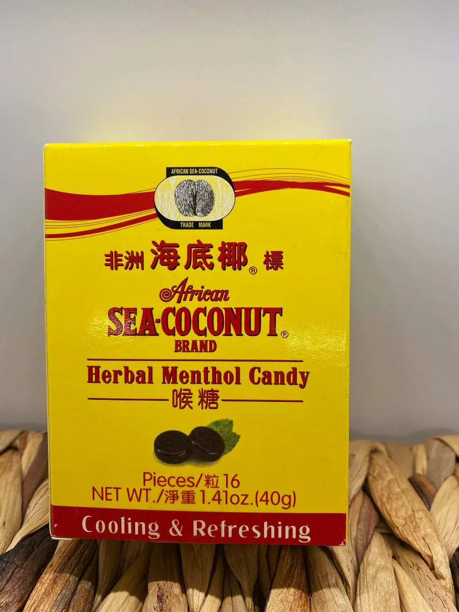 AFRICAN SEA-COCONUT Herbal Menthol Candy 非洲海底椰 薄荷喉糖 40G