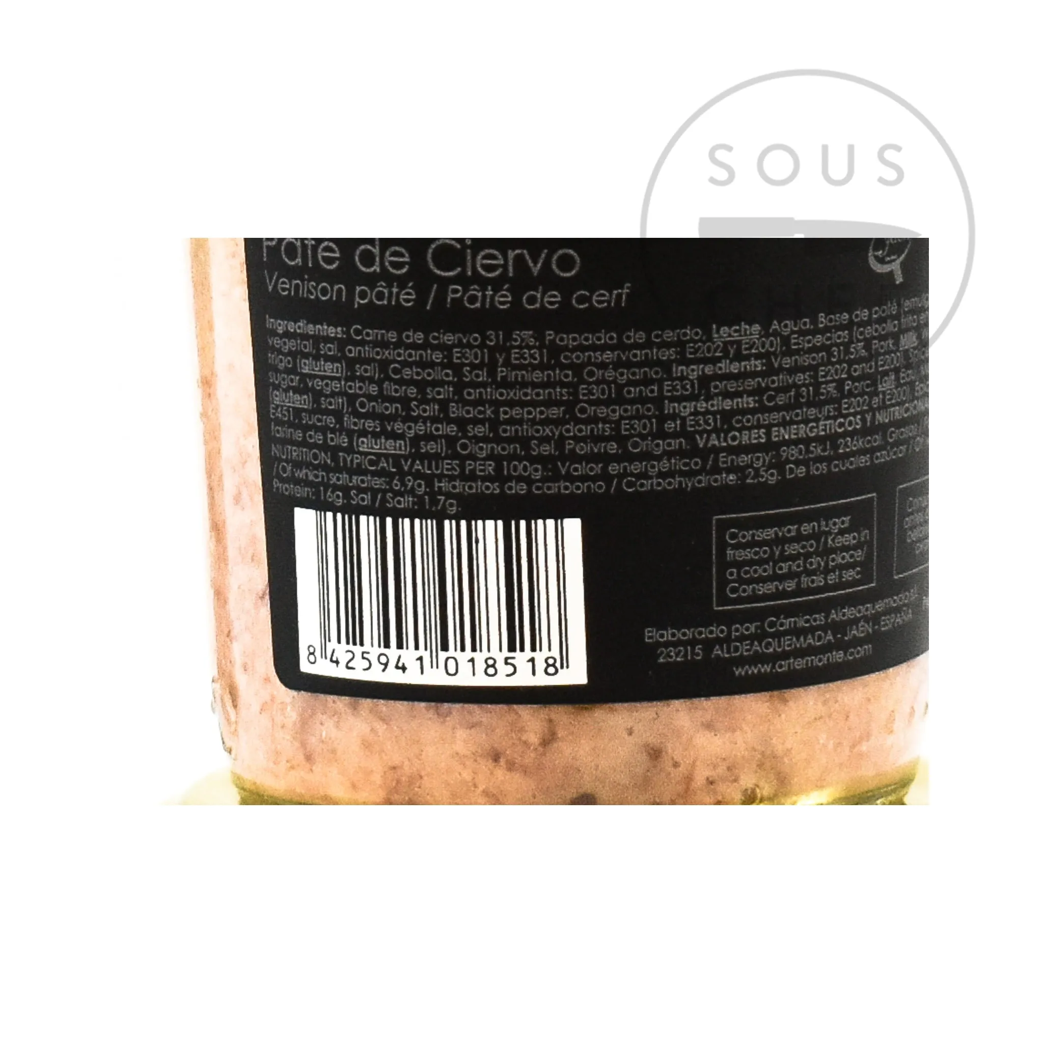 ArteMonte Venison Pate, 100g