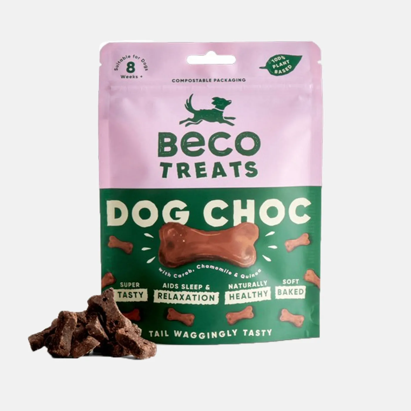 Beco Dog Chocolate Dog Treats with Camomile & Quinoa 70g