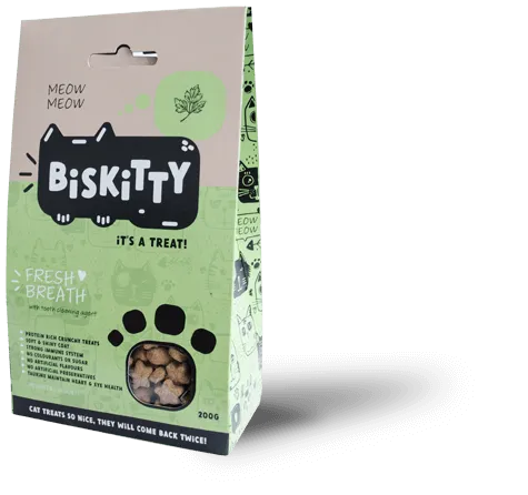 Biskitty cat biscuit treats fresh breath 200g