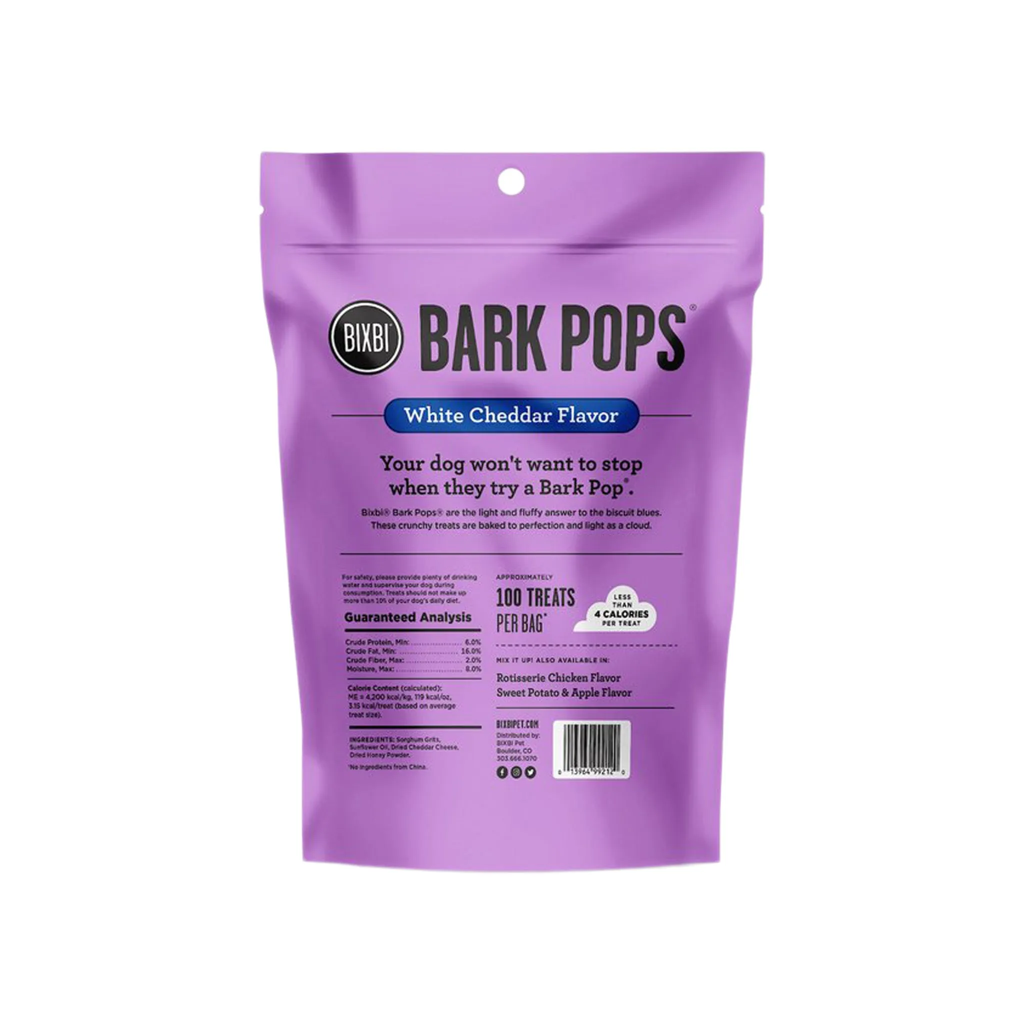 BIXBI Bark Pops Light & Crunchy Dog Treats