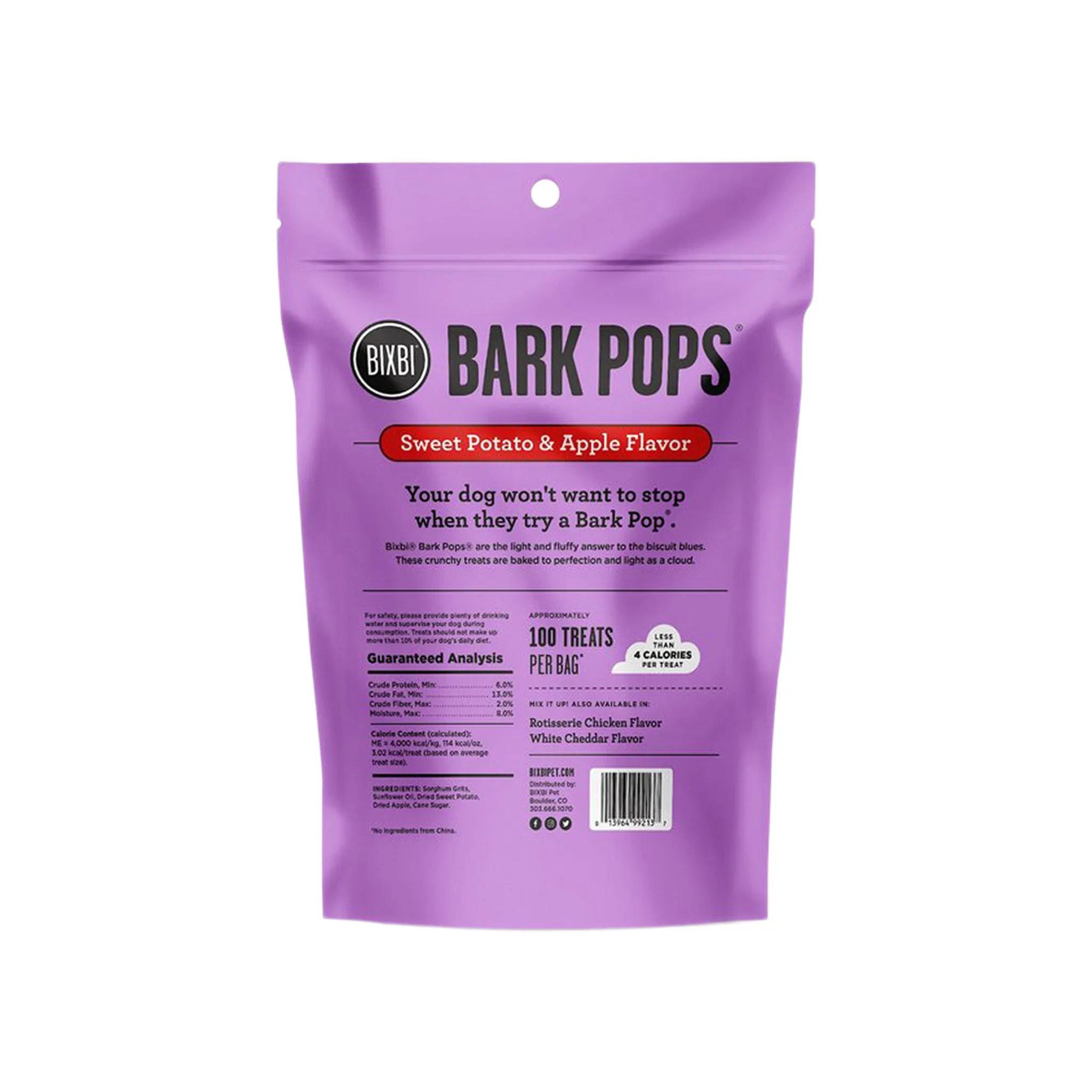 BIXBI Bark Pops Light & Crunchy Dog Treats