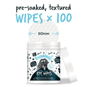 Bugalugs Soothing Tear Stain Eye Wipes for Dogs 100 Pack