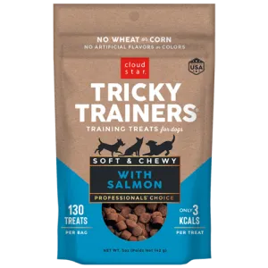 Cloud Star Chewy Tricky Trainers Salmon Flavor Dog Treats