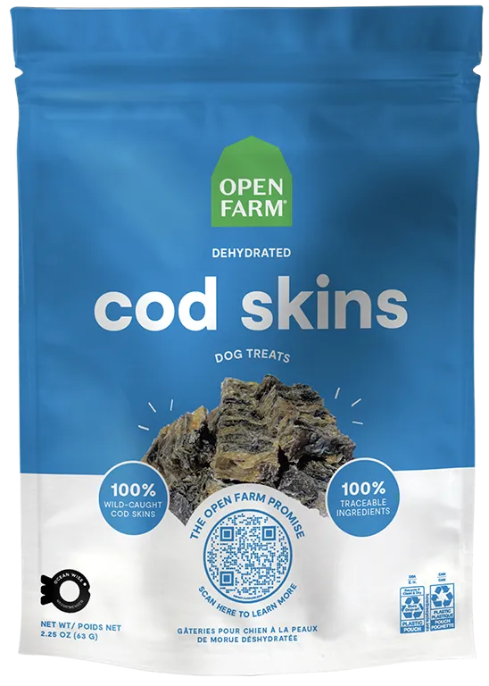 Dehydrated Cod Skins Treats