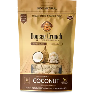 Dogsee Dog Crunch Single-Ingredient Training Treat Fat-Separated Coconuts 50g