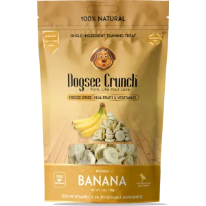 Dogsee Dog Crunch Single-Ingredient Training Treat Freeze-Dried Banana 15g