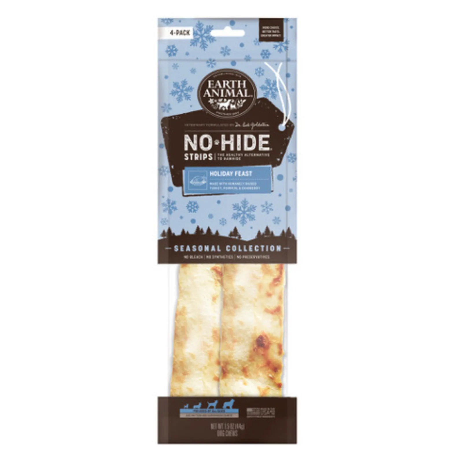 Earth Animal No-Hide Holiday Feast Strip 4 Pack