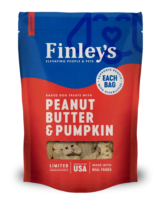 Finley's Peanut Butter Pumpkin Crunchy Biscuits Dog Treats