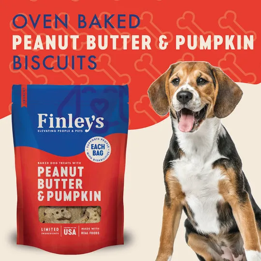 Finley's Peanut Butter Pumpkin Crunchy Biscuits Dog Treats