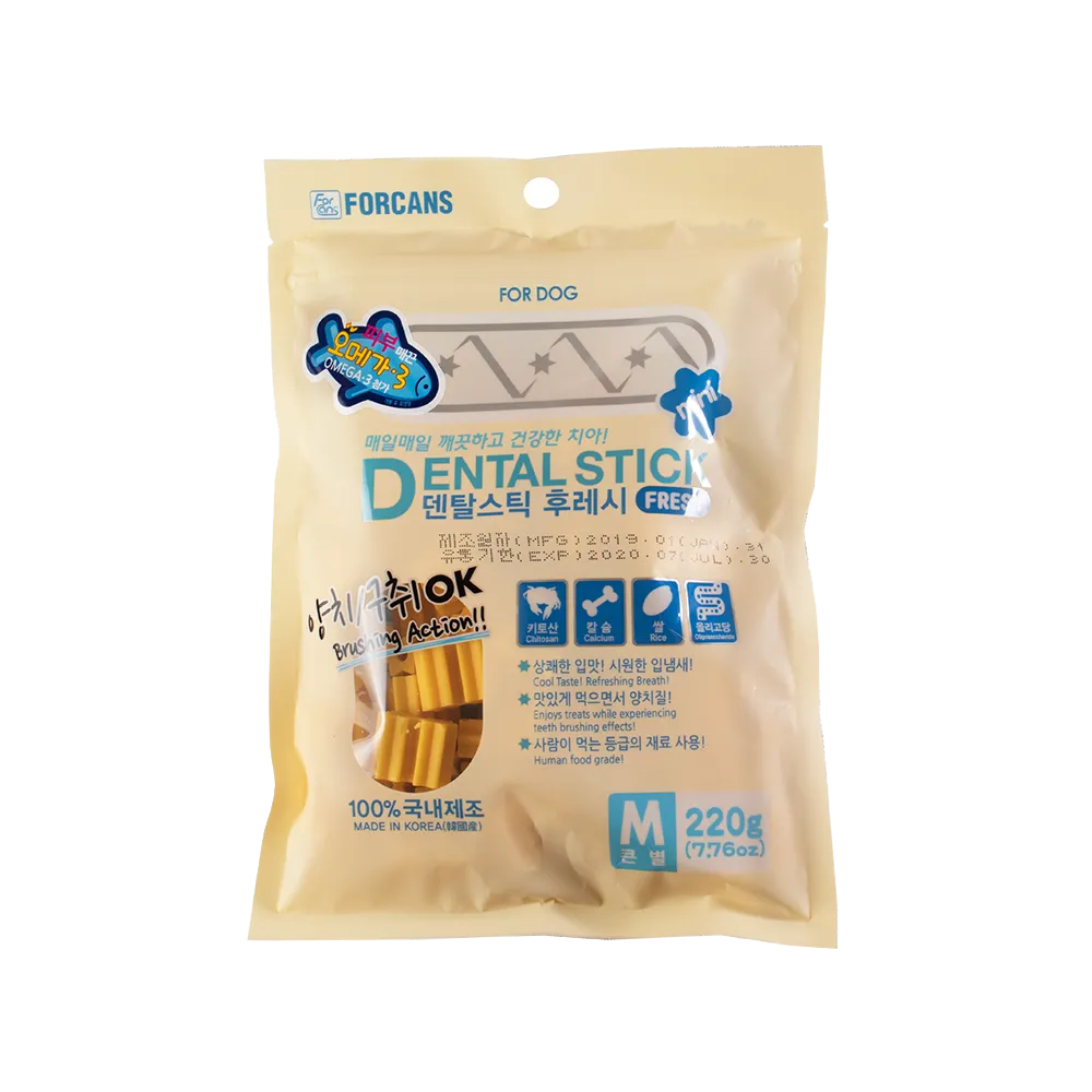 Forcans Dog Dental Stick Fresh With Omega-3 Medium 220g