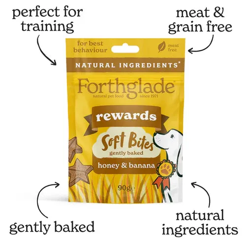 Forthglade Soft Bites Banana & Honey Rewards 90g - Case of 8