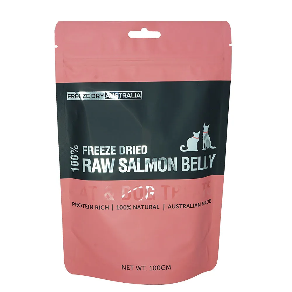 Freeze Dry Australia Raw Salmon Belly Cat & Dog Treats 100g