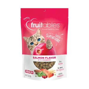 Fruitables Cat Treats Crunchy Tasty Superfoods Salmon with Cranberry 2.5oz