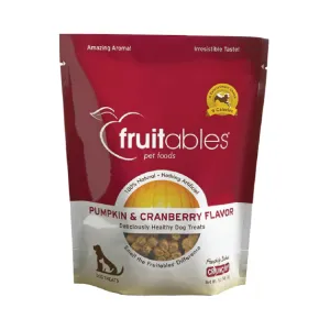 Fruitables Pumpkin & Cranberry Flavor Crunchy Dog Treats 7oz