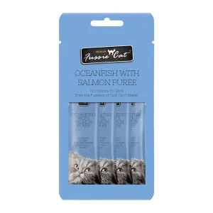 Fussie Cat Grain Free Treats Oceanfish with Salmon Puree 56g (EXPIRY 27 FEB 2025)