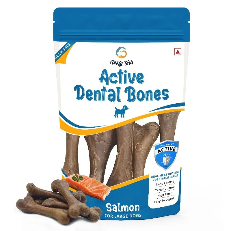 Goofy Tails Active Dental Bones Dog Treats 200g - Salmon