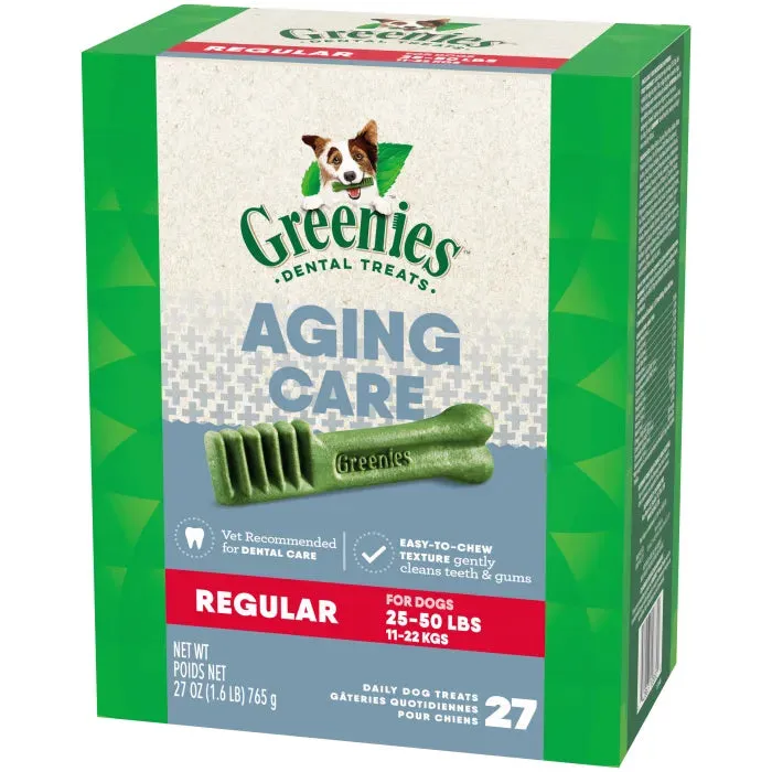 GREENIES Aging Care Regular Dental Treats, 27 Count