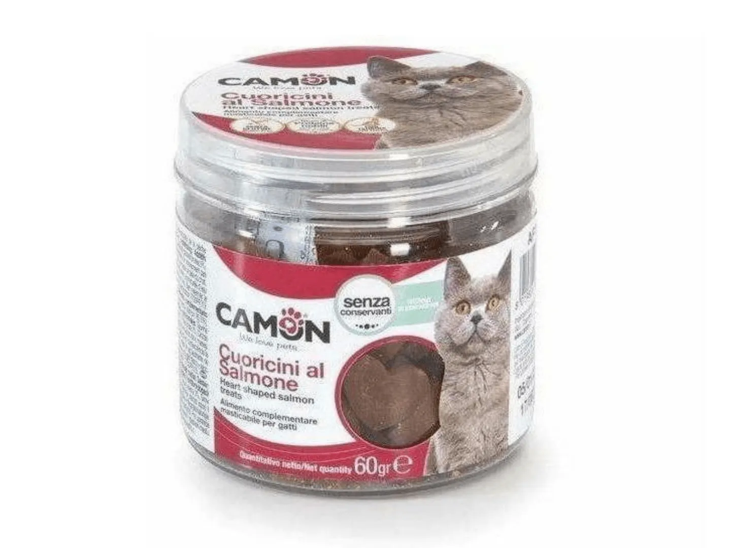 Heart shaped salmon treats (60g jar)