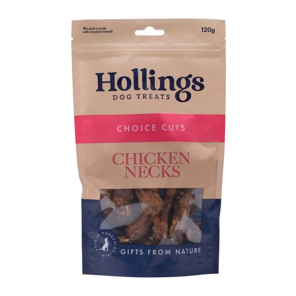 Hollings 100% Natural Chicken Necks 8 x 120g