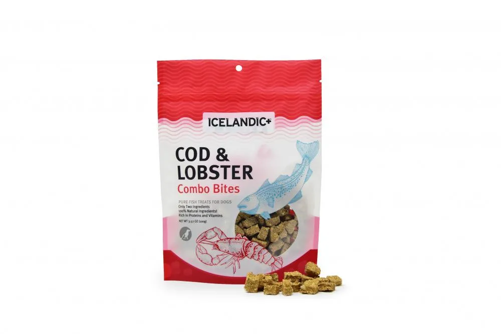 Icelandic  Cod & Lobster Combo Bites Fish Dog Treats