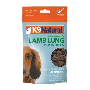 K9 Natural Lamb Lung Protein Bites Dog Treats 50g