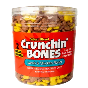 Lamb & Chicken Puffed Dog Treats | 30 oz. | Crunchin' Bones