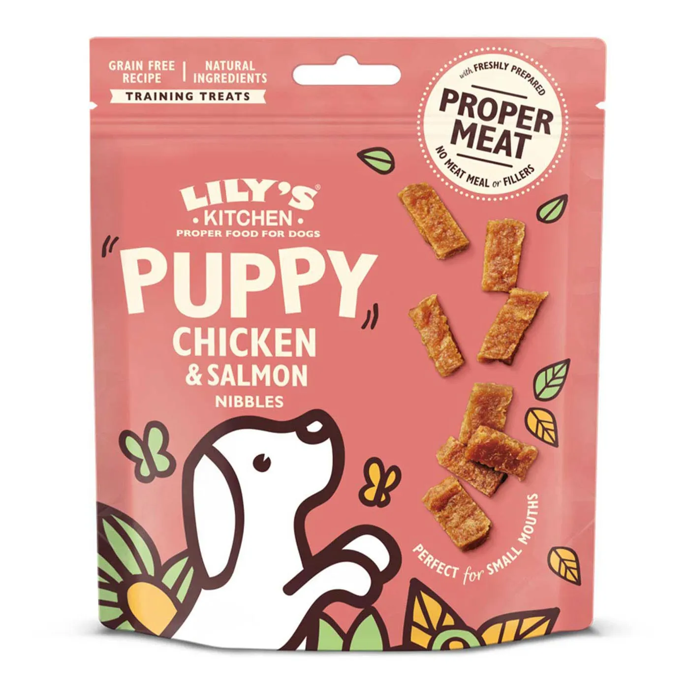 Lily's Kitchen Chicken And Salmon Nibbles Puppy Treats 70g