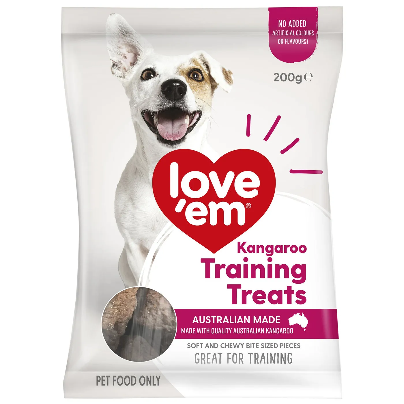 Love Em Kangaroo Mini Dog Treats 200g x 5