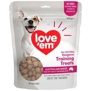 Love Em Kangaroo Mini Dog Treats 400g