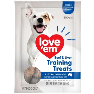 Love'em Beef & Liver Training Dog Treats 200g