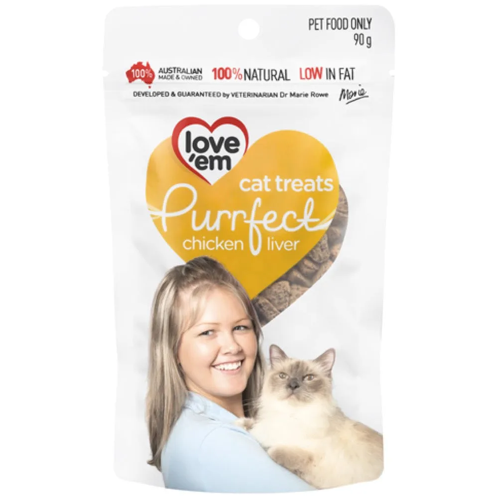 Love'em Purrfect Beef Liver Cat Treats 90g