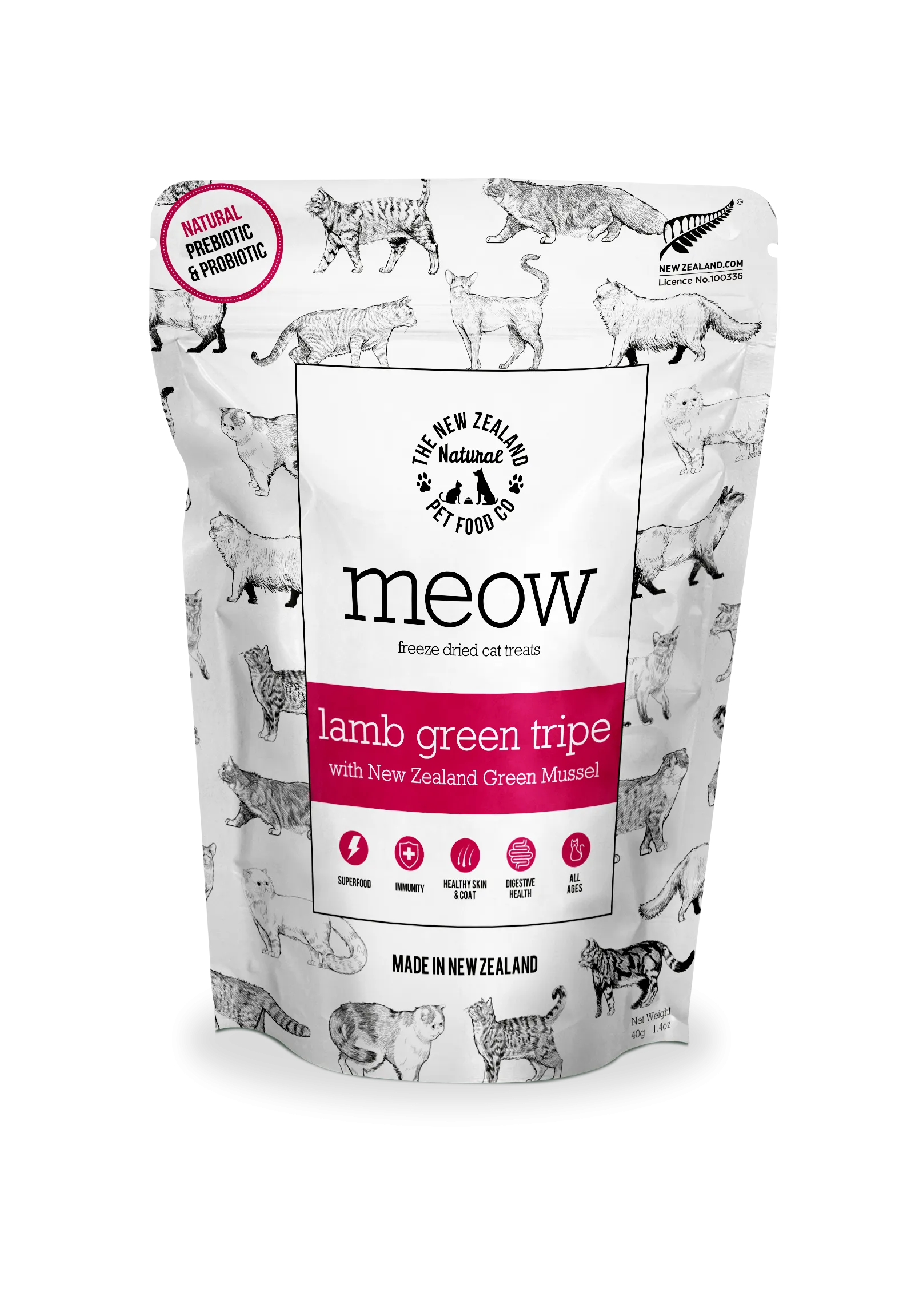 Meow Lamb Green Tripe Treats 1.4oz