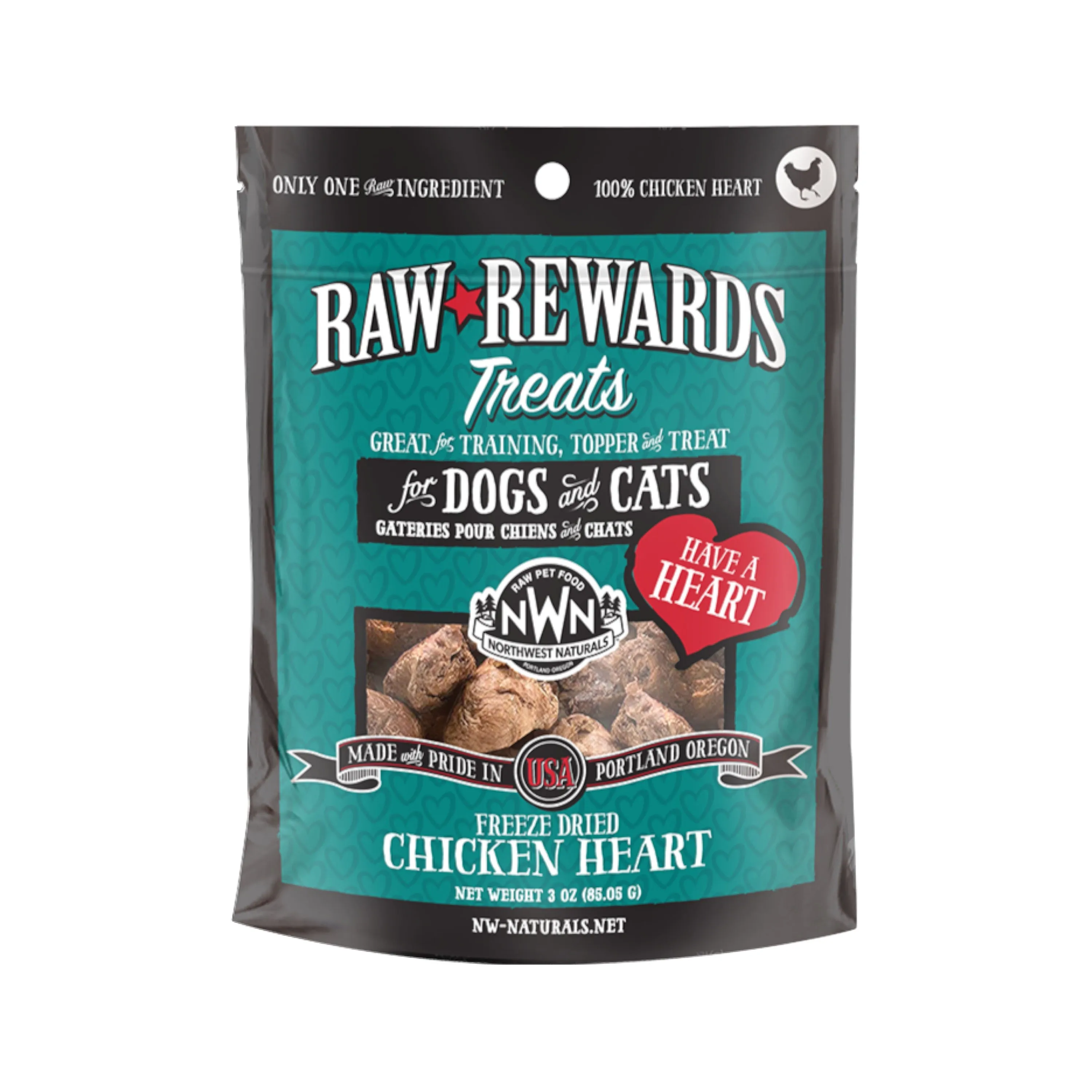 Northwest Natural Freeze Dried Chicken Heart 3oz