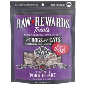 Northwest Naturals Freeze-Dried Pork Heart Dog and Cat Treats 3 oz