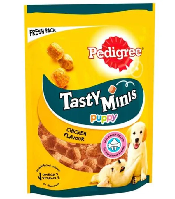 Pedigree Tasty Minis Puppy Chewy Cubes - Chicken 125g (Case of 8)