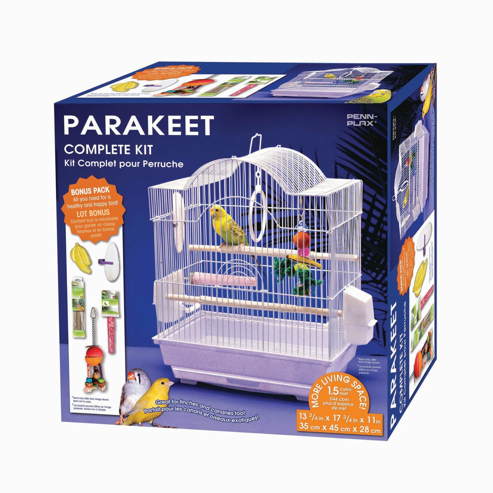 Penn-Plax Small Bird Starter Kit - White/Arch Style