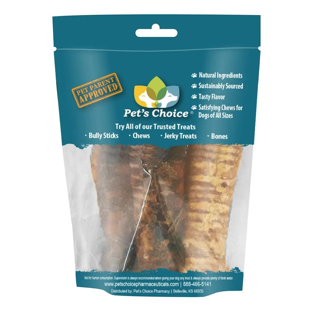 Pet's Choice Beef Trachea Dog Chews, 6"