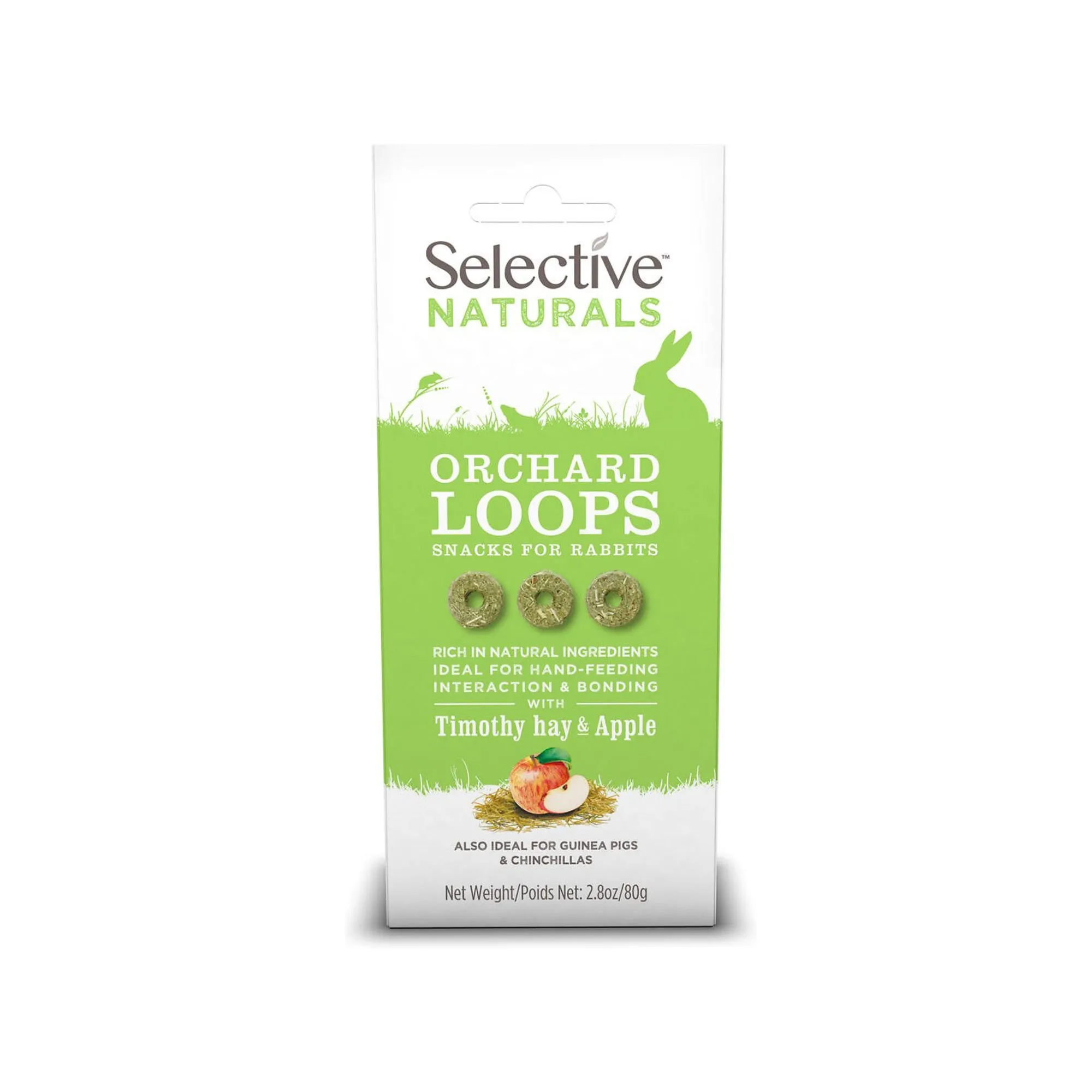 Selective Naturals Orchard Loops Rabbit Treats 80g