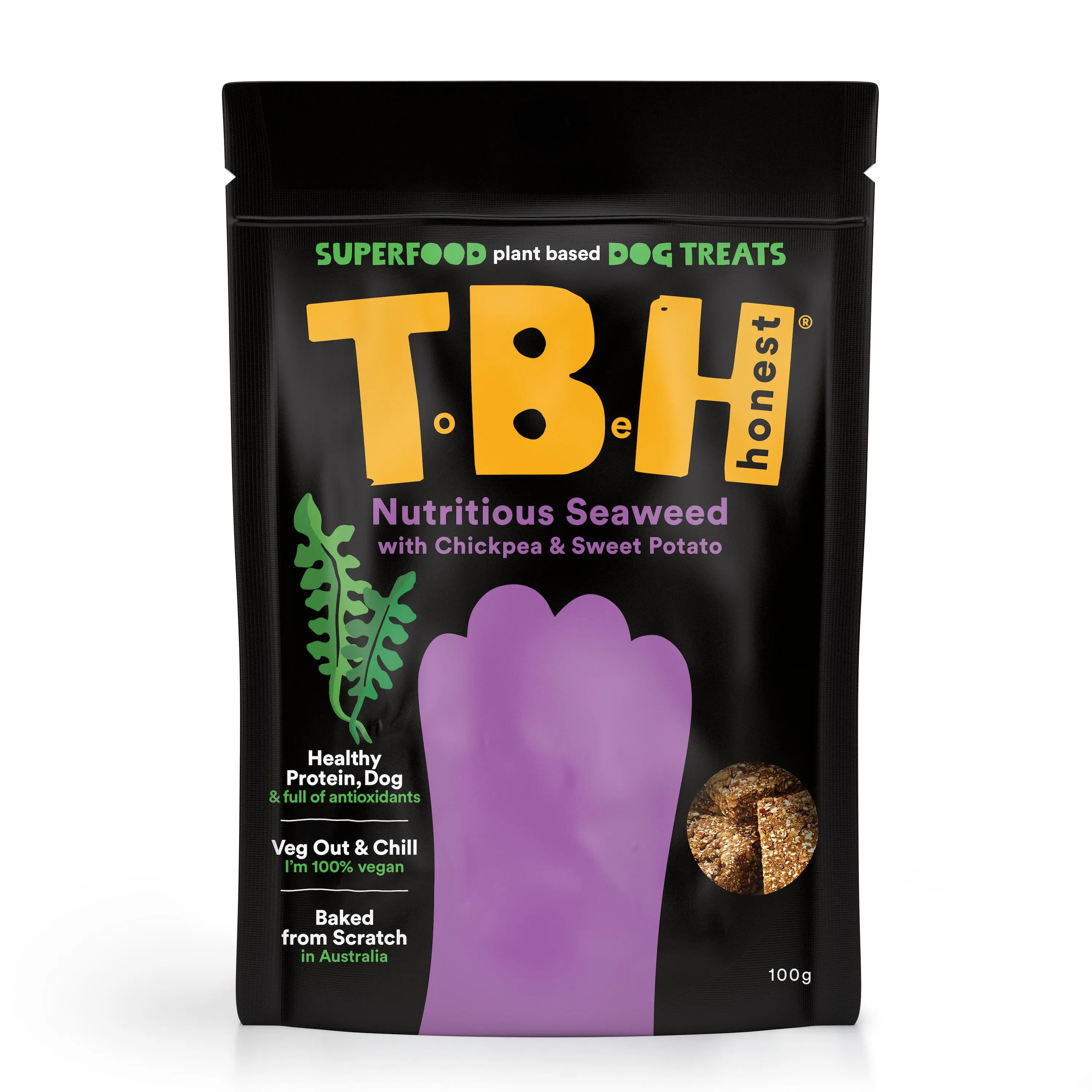 TBH Nutritious Seaweed with Chickpea and Sweet Potato Dog Treats 100g***