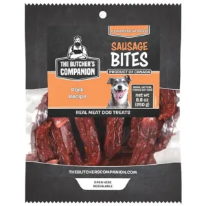 The Butcher's Companion Pork Sausage Bites Dog Treat 8.8 oz