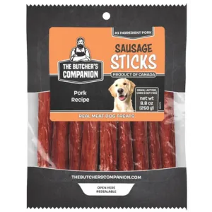 The Butcher's Companion Pork Sausage Sticks Dog Treat 8.8 oz