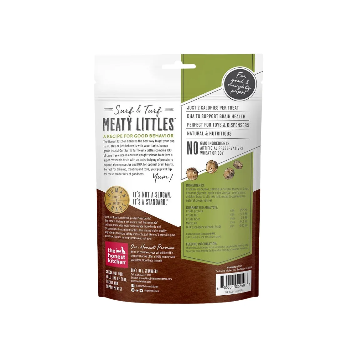 The Honest Kitchen Surf & Turf Meaty Littles 4 oz Treats for Dogs