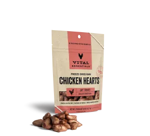 Vital Essentials Freeze Dried Raw Chicken Hearts Cat Treats