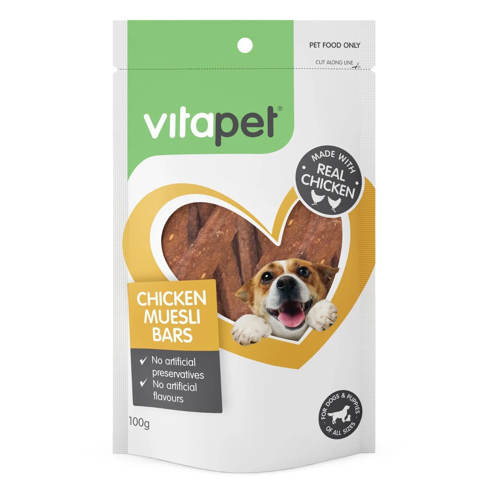 Vitapet Chicken Muesli Bars Dog Treats 100g*