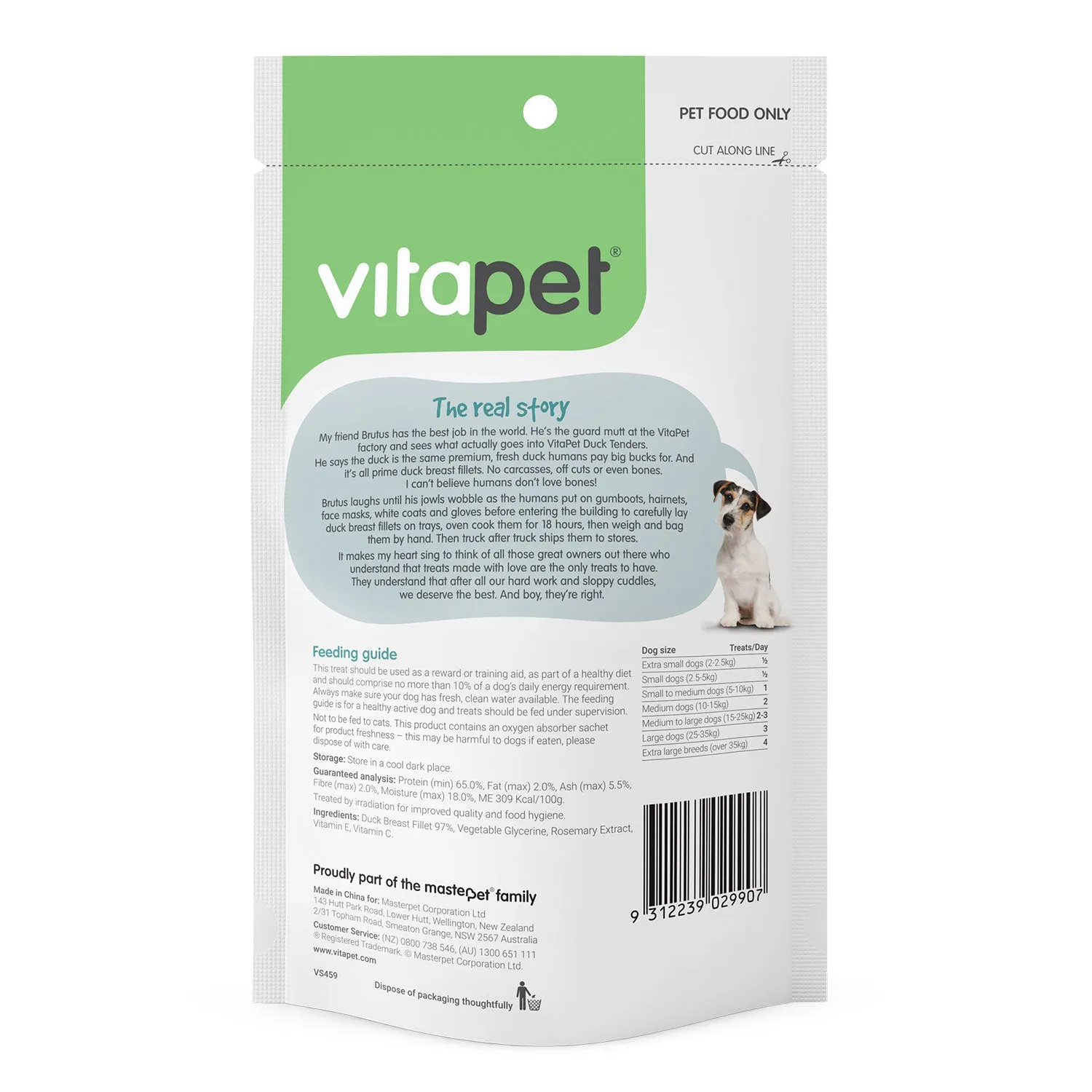 VitaPet Duck Tenders Dog Treats 100g