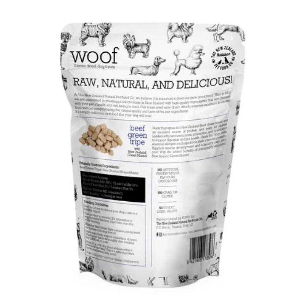 WOOF Beef Green Tripe Freeze Dried Dog Treats 40g